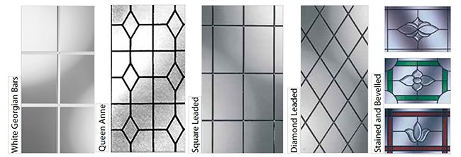 Coloured leaded window panes